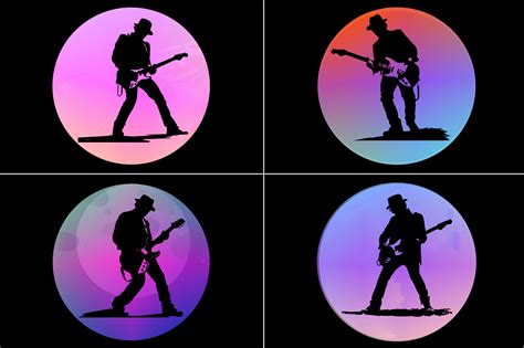 Guitar Player Silhouette Vector Graphic by T-Shirt Design Bundle ...