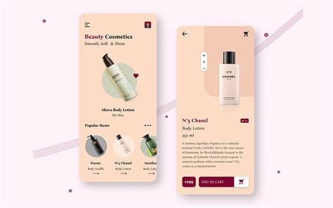 Beauty Cosmetics App Design In Figma Templatemonster