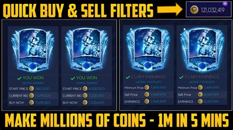 Make Millions Of Coins In Fifa Mobile Quick Buy Sell Filters