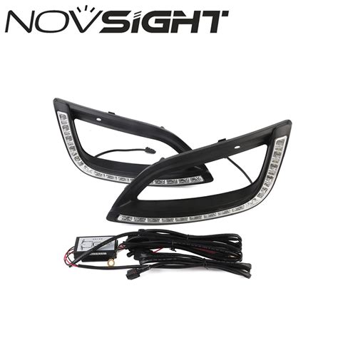 Novsight Pcs Car Led White Drl Driving Daytime Running Light Fog Lamp