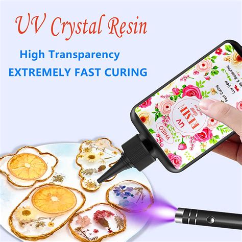 UV Resin Hard Glue Crystal Clear Ultraviolet Curing DIY Epoxy Resin