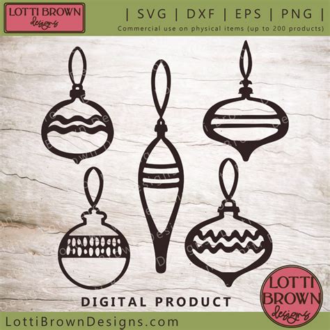 Christmas Ornament SVG File Bundle