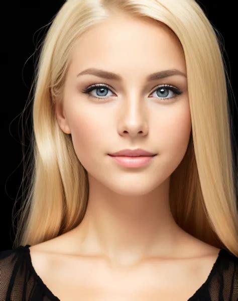 Blonde Woman With Long Hair And Black Top Posing For A Photo Blonde