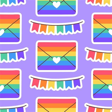 Premium Vector Lgbt Seamless Pattern Symbol Of The Lgbt Community Set Of Lgbt Pride Or Rainbow