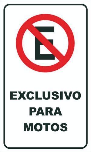 Placa Proibido Estacionar Exclusivo Para Motos X Afonso