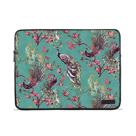 DWELLSINDIA Peacock Pattern Design Synthetic Leather PU Laptop