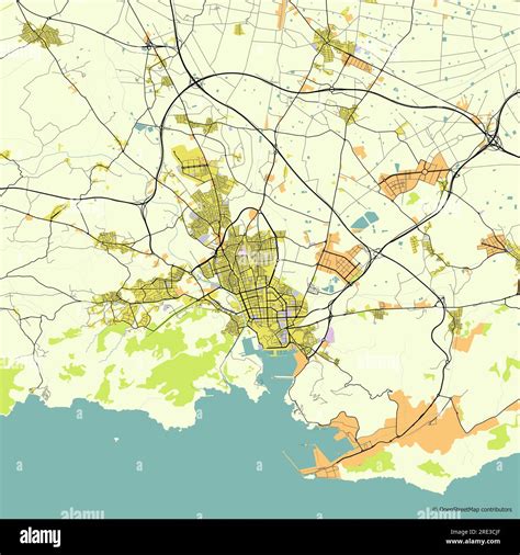 Vector City Map Of Cartagena Spain Stock Vector Image And Art Alamy