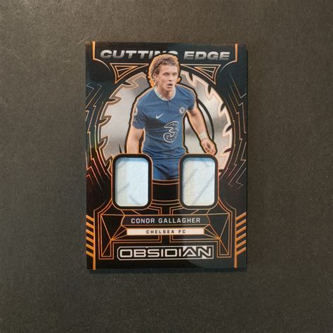 CONOR GALLAGHER 75 DUAL PATCH CUTTING EDGE ORANGE PANINI OBSIDIAN