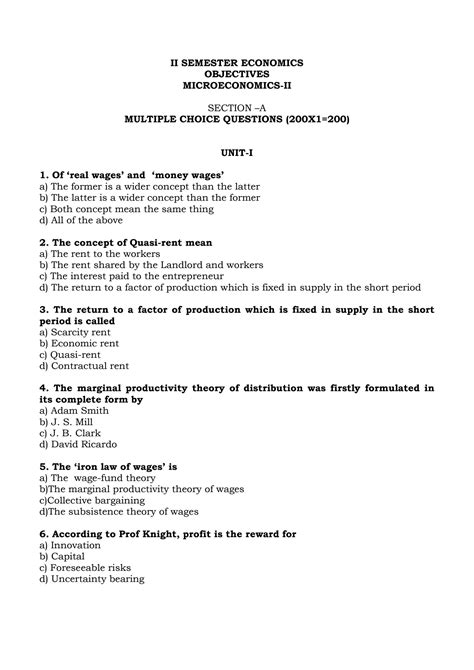 Solution Microeconomics Mcq For Ba And Ma Economics Studypool