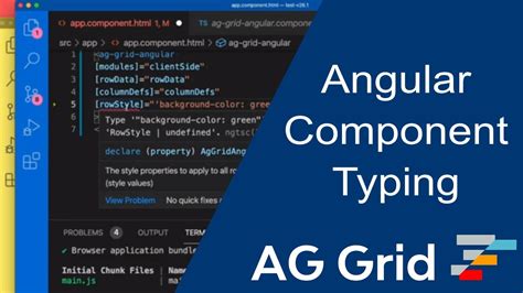 Angular Component Types In IDE With AG Grid YouTube