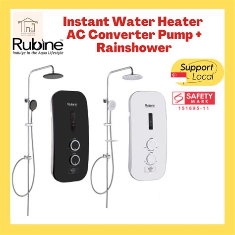 Sg Seller Rubine Rwh Instant Water Heater With Rainshower And