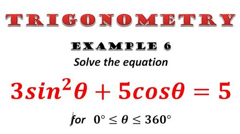 Solving Trigonometric Equation Youtube