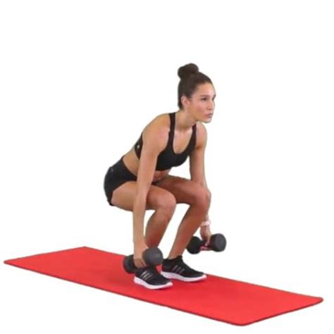 Dumbbell Squat Press By Tara L Exercise How To Skimble