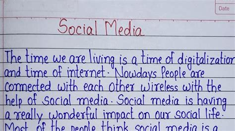 Essay On Social Media In English L Social Media Essay Writing L Write