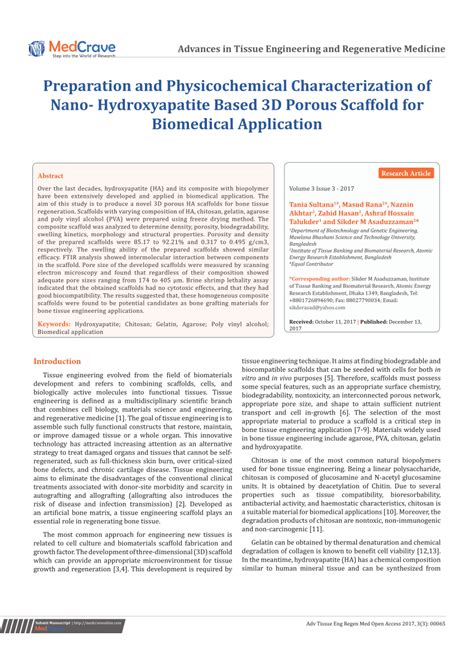 Pdf Preparation And Physicochemical Characterization Of Nano Hydroxyapatite Based 3d Porous