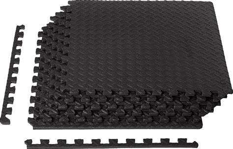 Amazonbasics Lot De Tapis De Sol En Mousse Eva Embo Tables Noir X