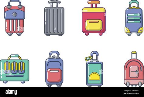 Travel Bag Icon Set Cartoon Style Stock Vector Image Art Alamy