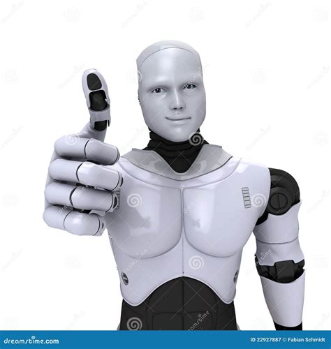 Android Robot With Thumb Up Stock Illustration Illustration Of