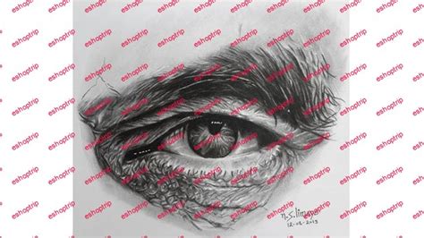 Draw Hyper Realistic Of Man Eye In Pencil Sketch – Eshoptrip