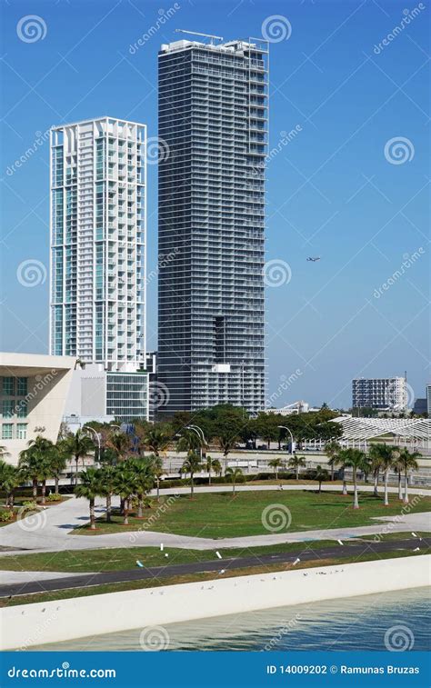 Miami Skyscrapers stock photo. Image of office, transportation - 14009202