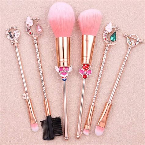 Amazon Cutebrush Sailormoon Makeup Brush Set W Pouch Rose Gold