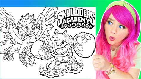 Coloring Skylanders Flashwing Eruptor Giant Coloring Pages Crayola