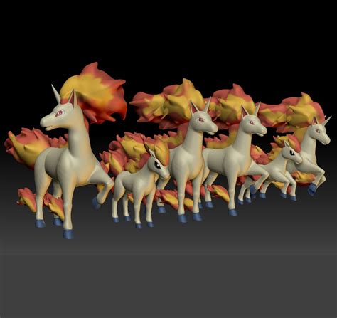 Archivo Stl Pokemon Ponyta Rapidash Modelo De Impresi N D Modelo