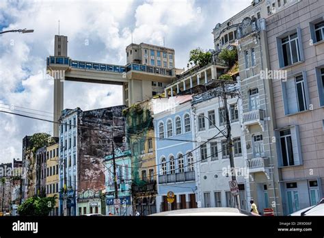 The Elevador Lacerda At Salvador Da Bahia In Brazil Built In It