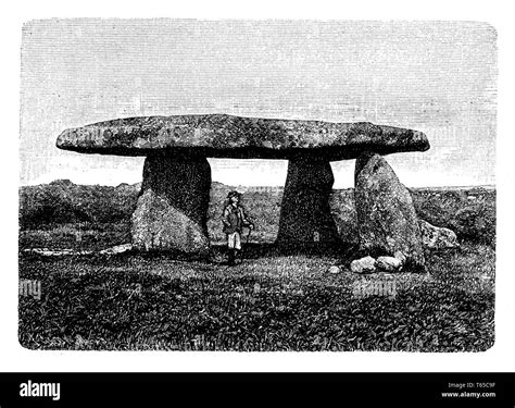 Cromlech Lanyon Quoit At Penzance After A Photograph By J Frith