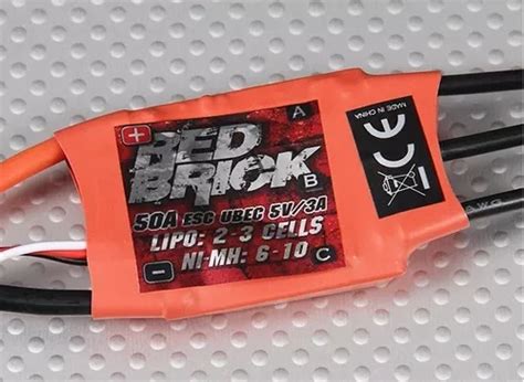 Esc Red Brick 50a Esc Hobbyking Ubec 5v 3a Lipo Parcelamento Sem Juros