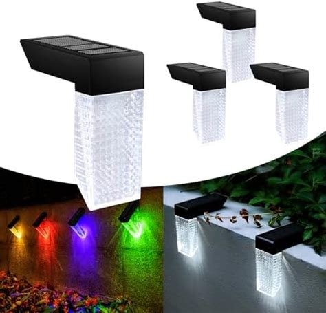 Tothdate Pcs Outdoor Step Solar Lights Cool White Colour Changing