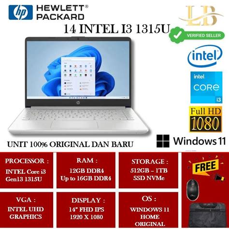 Jual Laptop Hp Intel Core I U Ram Gb Ssd Tb Inch Fhd Ips