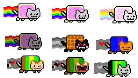 Nyan cat different versions (Part 1) | Pixel Art Maker