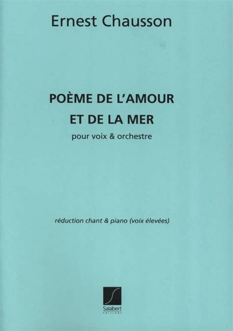 Poeme De L Amour Et De La Mer Von Ernest Chausson Im Stretta Noten