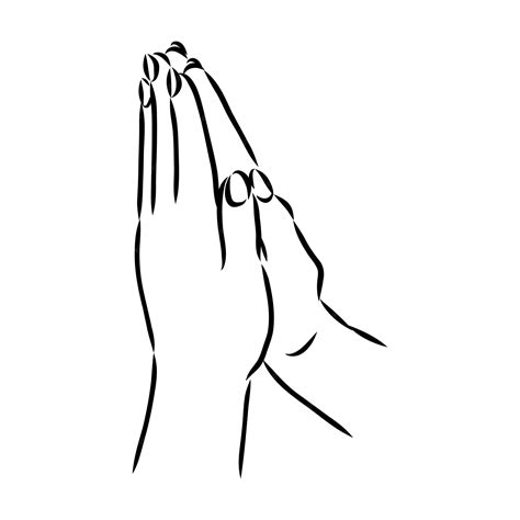 Premium Vector Hands Folded In A Prayer To God Hands In Prayer Vector