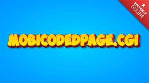 Mobicodedpage Cgi Yellow And Red D Text Effect Generator