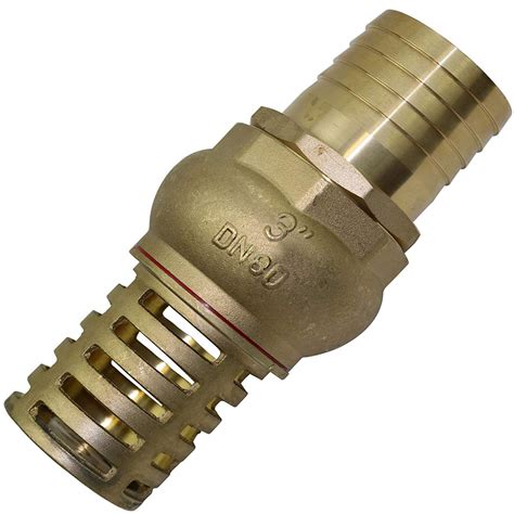 Brass Foot Valve With 3 762mm Bsp Male Thread Strainer Water Pump Hose Suction Jono And Johno