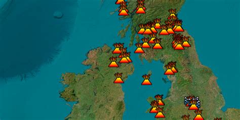 Interactive map reveals the 68 volcanoes that once covered the UK