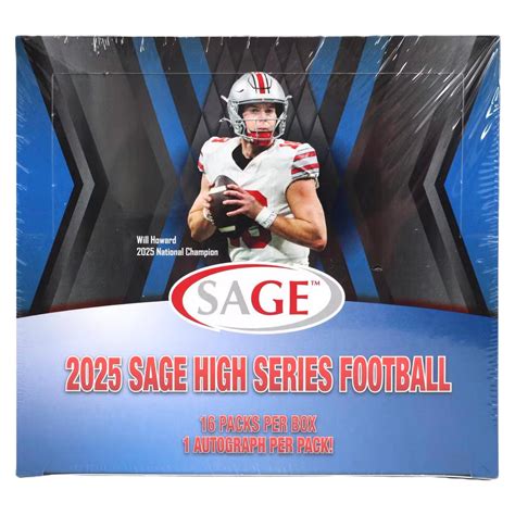 2025 Sage High Series Football Hobby Box Cash Cards Unlimited
