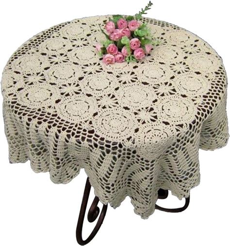 Amazon Laivigo New Handmade Crochet Lace Square Table Cloth