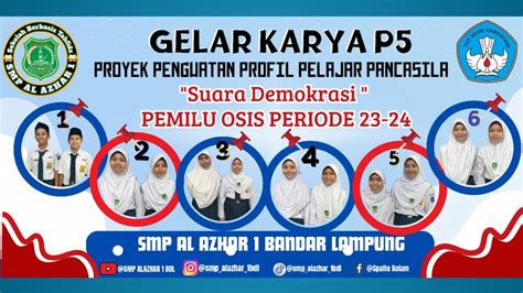 Gelar Karya P5 Smp Al Azhar 1 Bandar Lampung Dg Tema Suara Demokrasi