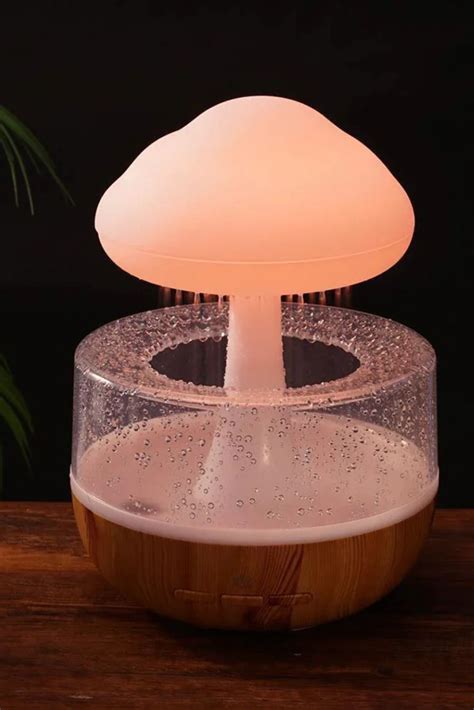 Rain Cloud Humidifier Water Drip Mushroom Humidifier Waterfall Lamp