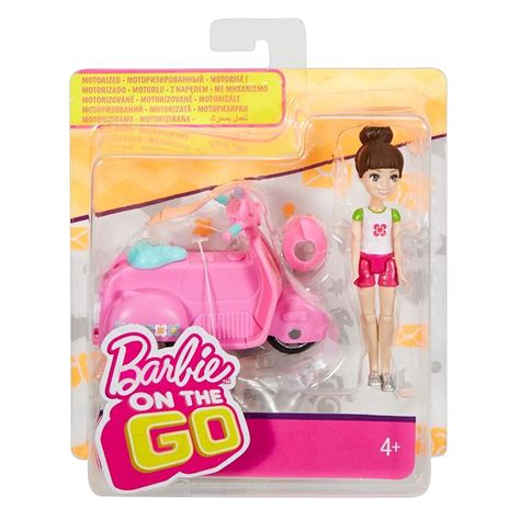 Barbie On The Go Pink Scooter And Doll Fhv Barbiepedia