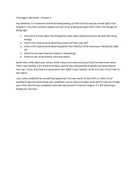 Think Again Chapter 3 Worksheet Analysis and Key Insights - Studocu