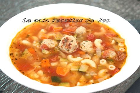 Le Coin Recettes De Jos Soupe Italienne Aux L Gumes Et Boulettes