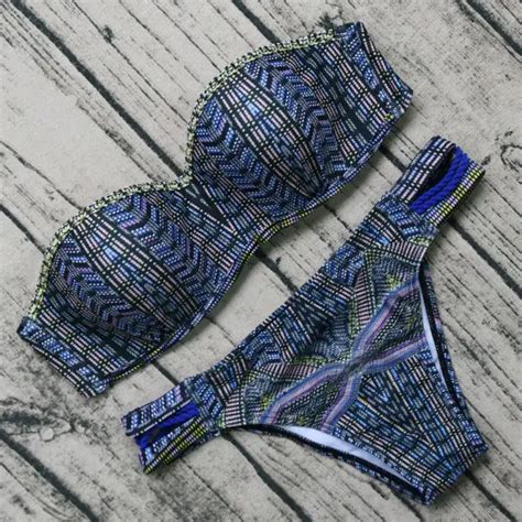 Retro African Bikini Push Up Swimsuit 2017 Swimwear Bikinis Set Women