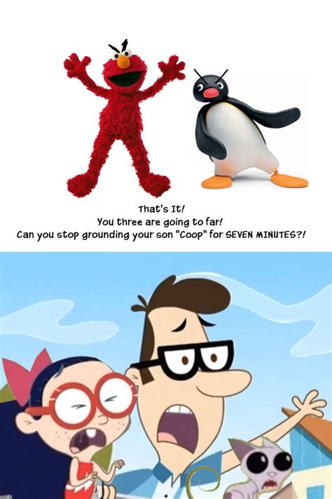 Elmo And Pingu Gets Mad At Burt Millie And Mr Kat By Jdesfanatic On