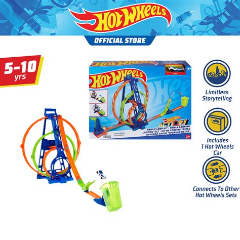 Hot Wheels Action Triple Loop Kit ฮอตวล แอคชน ชดรางตลงกา 3 ตลบ HMX37 Shopee Thailand