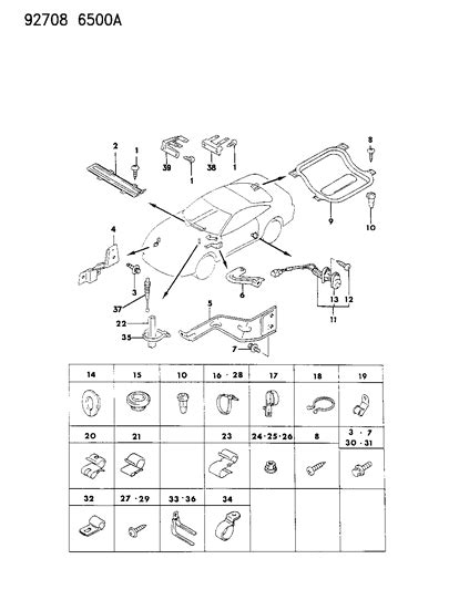 Attaching Parts Wiring Harness Dodge Stealth