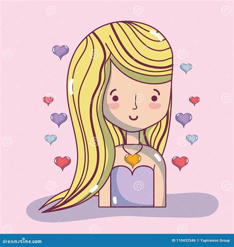 Woman Lover With Hairstyle Design Stock Vector Illustration Of Vector